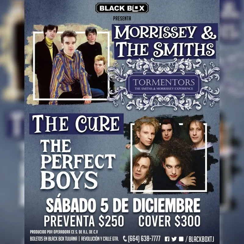 Flyer de Tributo Smiths/The Cure 