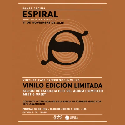 Flyer de Santa Sabina — Espiral: Vinyl Release Experience
