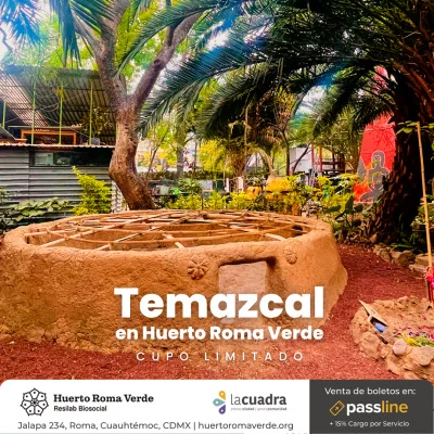 Flyer de Temazcal en el Huerto