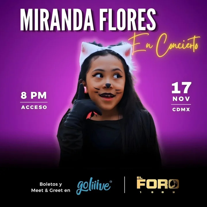 Flyer de Miranda Flores