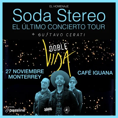 Flyer de Doble Vida - Homenaje a Soda Stereo