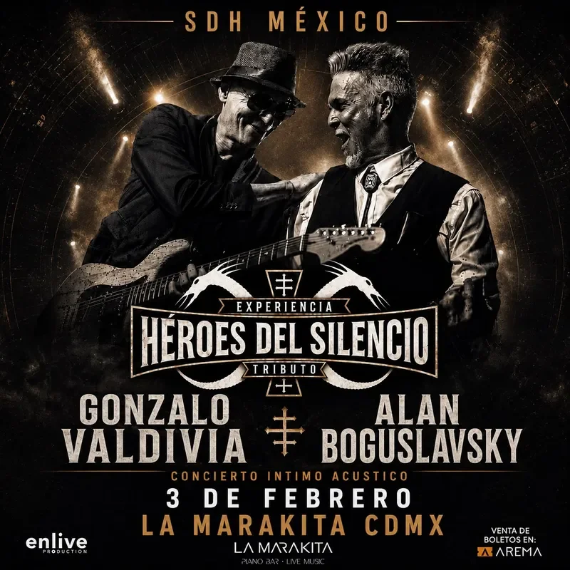 Flyer de Tributo Heroes del SIlencio