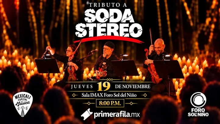 Flyer de Soda Stereo - Entre Velas Tributo