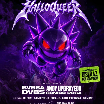 Flyer de Halloqueer x malvekes
