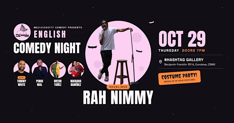 Flyer de Mejijicocity English Comedy Night: Halloween Special