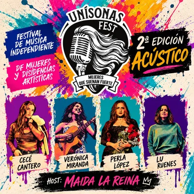 Flyer de UNÍSONAS FEST - 2da Edición Acústico