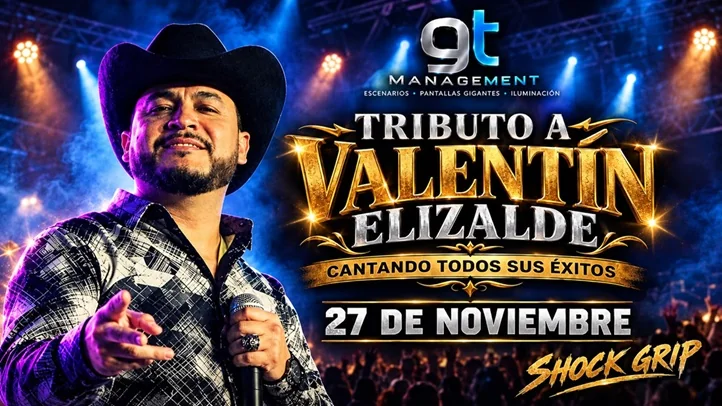 Flyer de Valentin Elizalde - Tributo