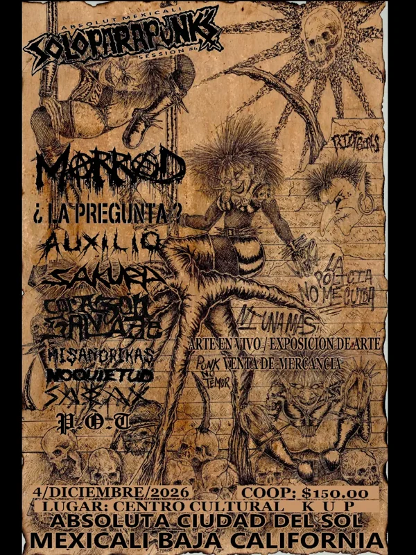 Flyer de SOLOPARAPUNK'S SESSION #6 - 3ER ANIVERSARIO RIOT GIRLS FIRST SHOW