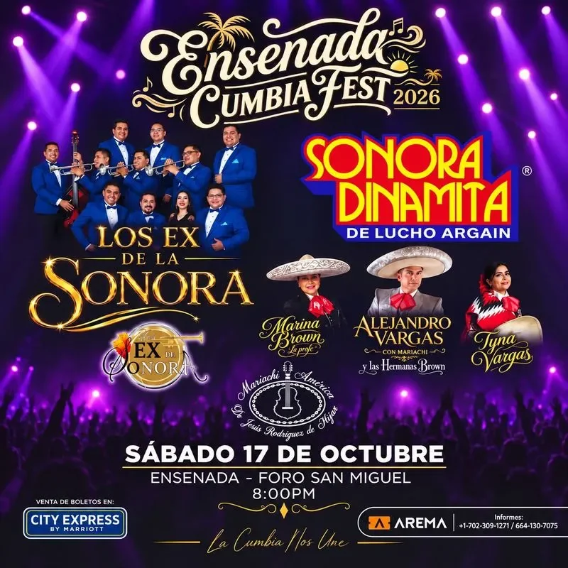 Flyer de Ensenada Cumbia Fest 2026