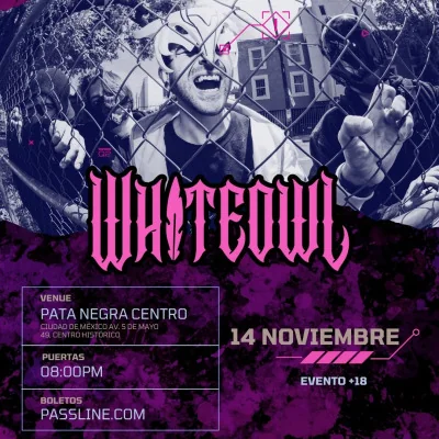 Flyer de White Owl en Pata Negra