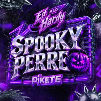 Flyer de A lo Ed Hardy x Pikete “La casita del terror”