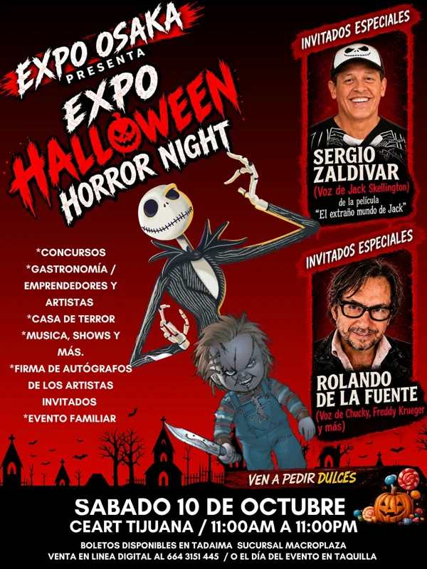Flyer de Expo Halloween Horror Night 