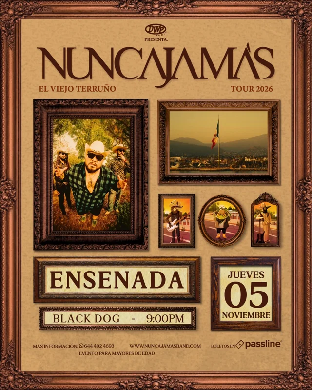 Flyer de Nuncajamás - El Viejo Terruño Tour 
