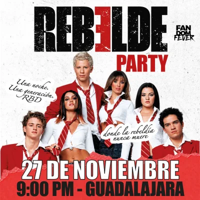 Flyer de REBELDE PARTY