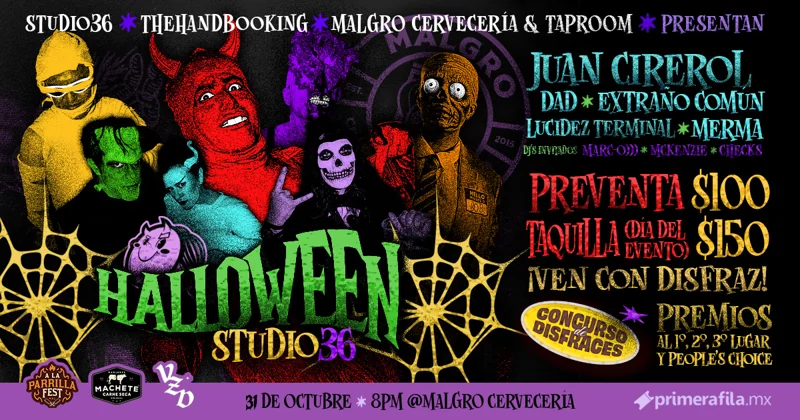 Flyer de Halloween Studio 36