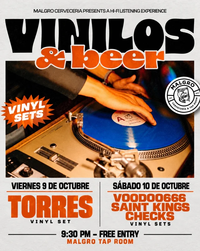 Flyer de Vinilos & Beer 