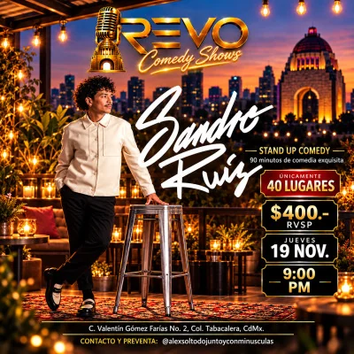 Flyer de Sandro Ruiz Comedy Show