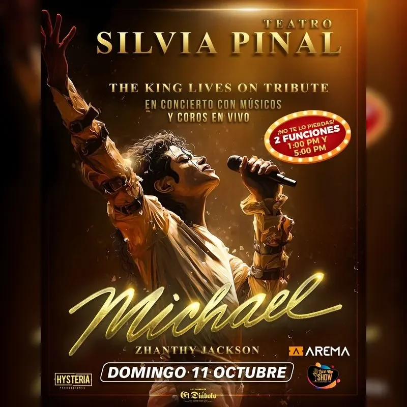 Flyer de The King Lives On tribute Michael