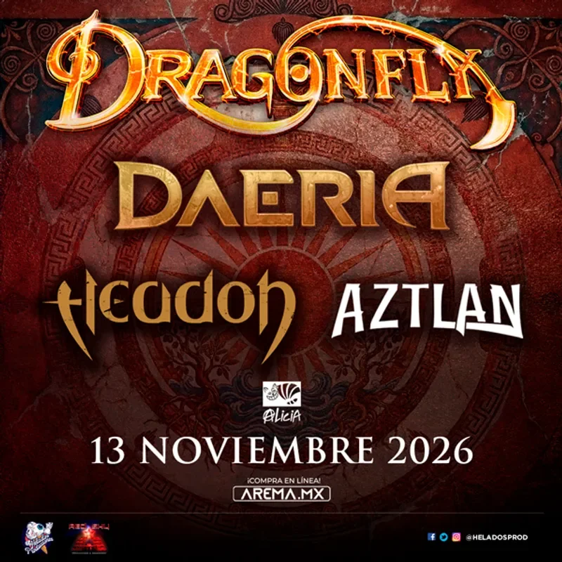 Flyer de Dragonfly - Daeria - Headon - Aztlan