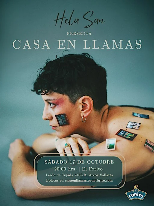 Flyer de Hela San presenta Casa en Llamas