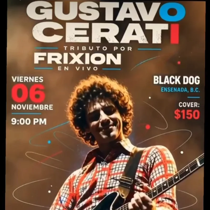 Flyer de Gustavo Cerati - Tributo por Frixion en vivo