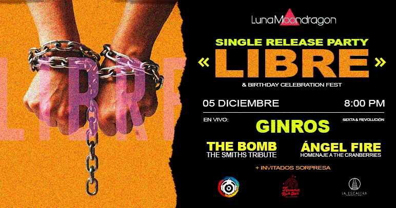 Flyer de Luna Mondragón "Libre"