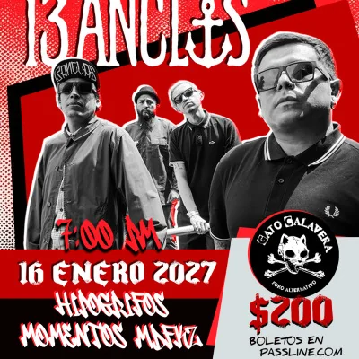 Flyer de 13 ANCLAS TERCER ANIVERSARIO