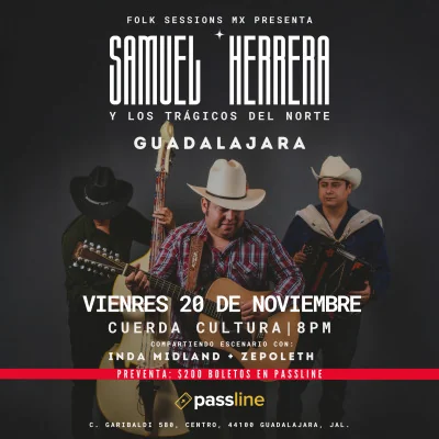 Flyer de Noche Folk Country