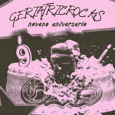 Flyer de Noveno Aniversario Geriatricrocks