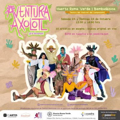 Flyer de ¡A la chinampa!: Aventura axolotl