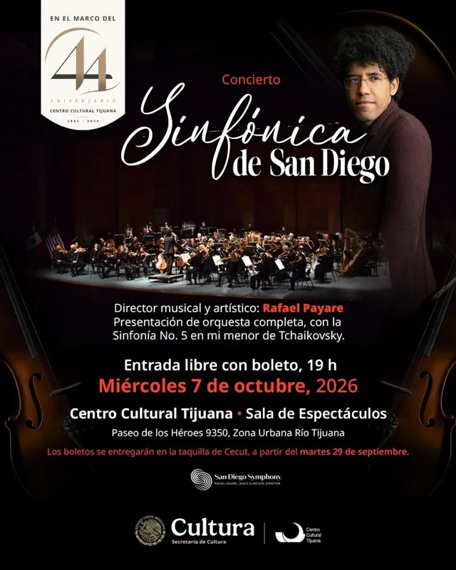Flyer de Sinfónica de San Diego