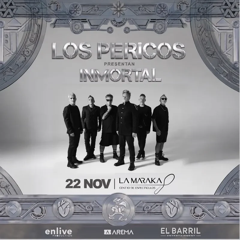 Flyer de Los Pericos Presentan: Inmortal en La Maraka