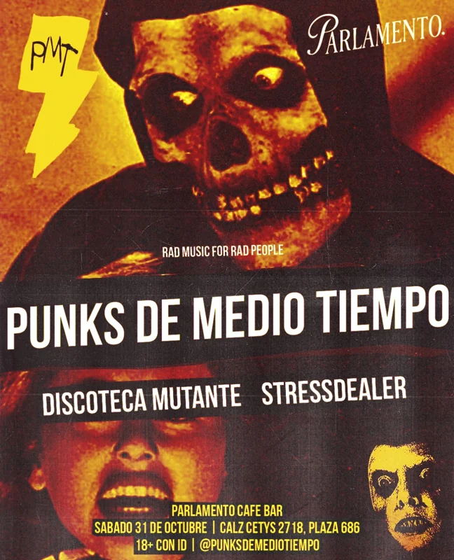 Flyer de Punks de Medio Tiempo - Halloween Edition