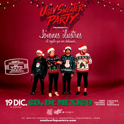 Flyer de UGLY SWEATER PARTY / COMISARIO PANTERA