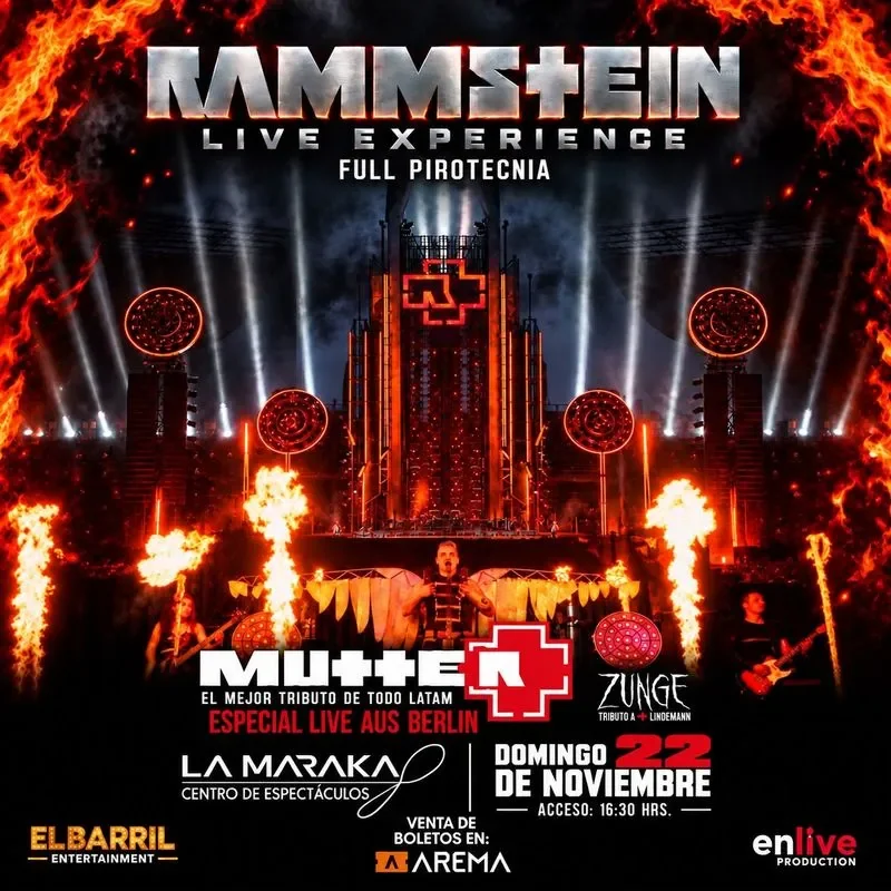 Flyer de Rammstein Live Experience