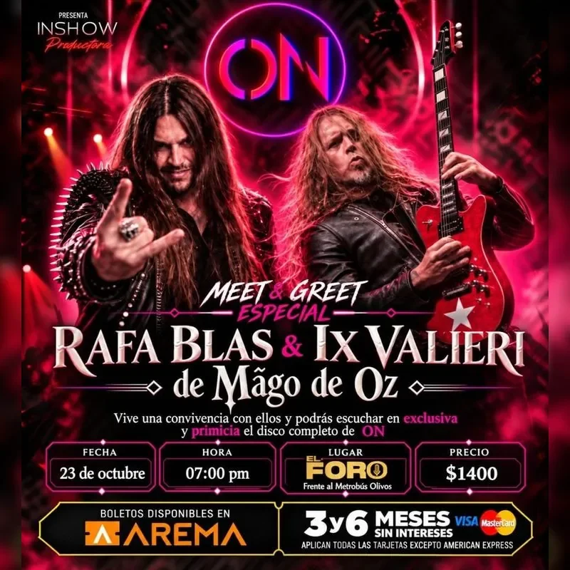 Flyer de Rafa Blas & Ix Valieri de Mago de Oz 