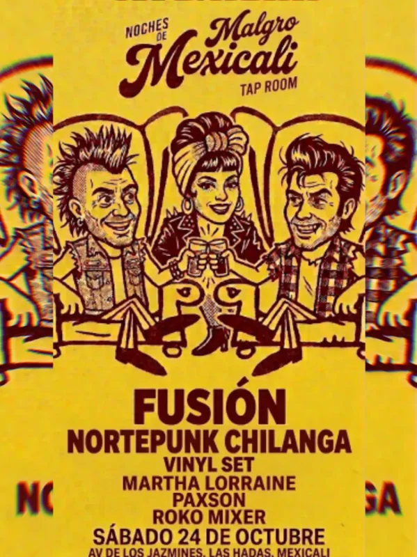 Flyer de Noches de Malgro - Fusión Nortepunk Chilanga Vinyl Set