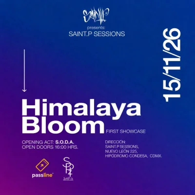 Flyer de HIMALAYA BLOOM FIRST SHOWCASE