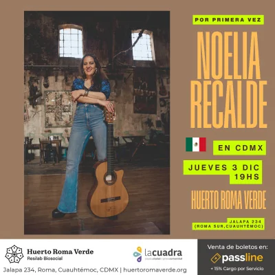 Flyer de Noelia Recalde en vivo
