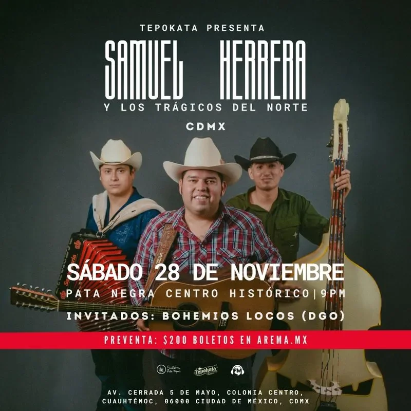 Flyer de Samuel Herrera