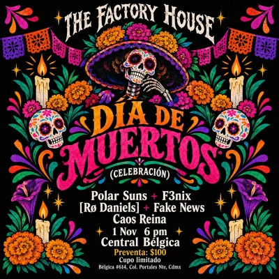 Flyer de Dia de muertos 