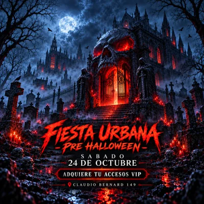 Flyer de FIESTA URBANA PRE HALLOWEEN