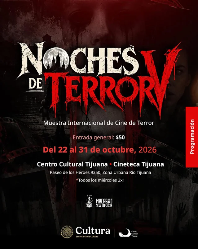 Flyer de Noches de Terror