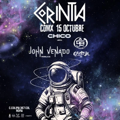 Flyer de Corintia, John Venado y Gram Jr