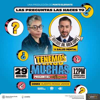 Flyer de TENEMOS MUCHAS PREGUNTAS AL RESPECTO 