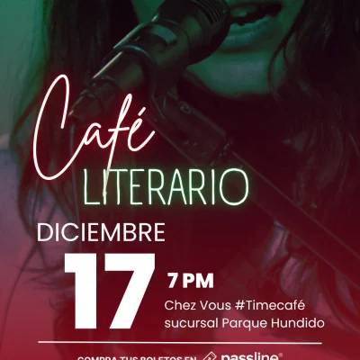 Flyer de Café Literario - Diciembre