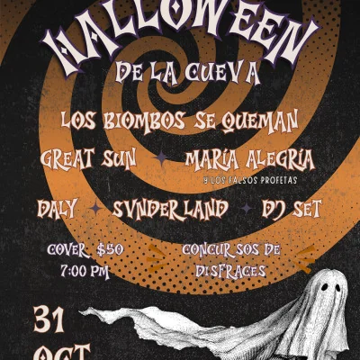 Flyer de Haloween en la cueva