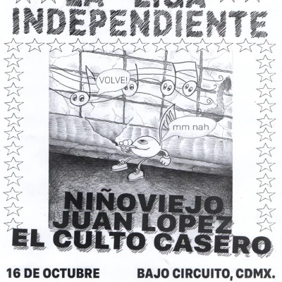 Flyer de Niño Viejo + Juan Lopez + El Culto Casero