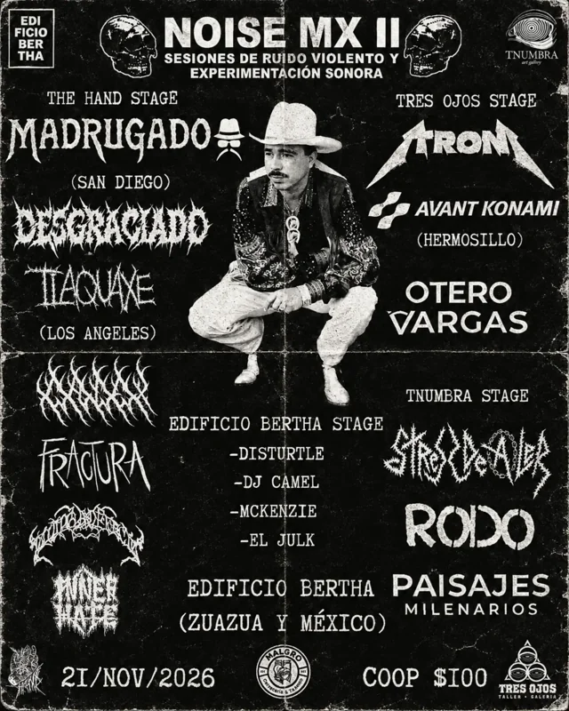 Flyer de NOISE MX II - Sesiones De Ruido Violento Y Experimentación Sonora