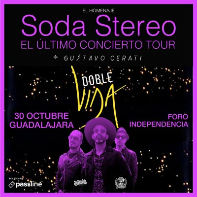 Flyer de Doble Vida - Homenaje a Soda Stereo 